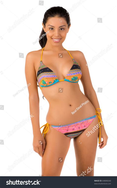 Beautiful Mexican Bikini Model Isolated Over Stock Photo Shutterstock