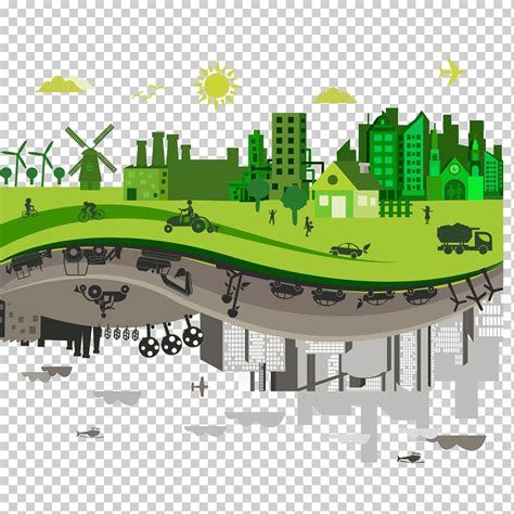 Ciudad Verde Y Gris Ciudad Ecol Gica Ciudades Contaminantes Ciudad