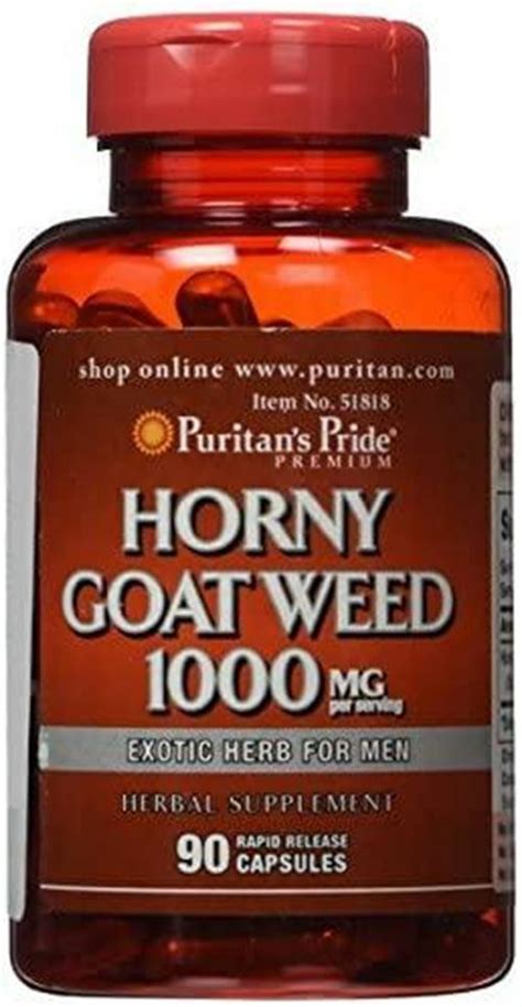 Horny Goat Weed By Puritans Pride Exotic Herb For Men 1000mg 90 Rapid