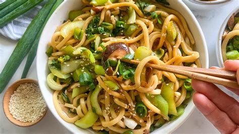 Stir Fried Udon Noodles Recipe Youtube