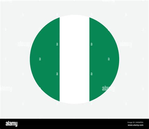 Nigeria Round Country Flag Nigerian Circle National Flag Federal