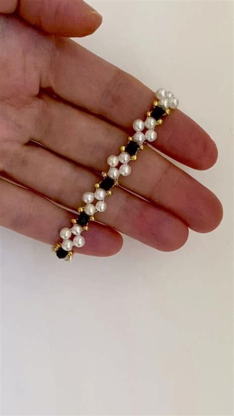 Craftideas4u On Instagram How To Make A Beaded Bracelet With Pearls