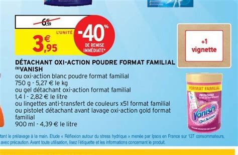 Promo D Tachant Oxi Action Poudre Format Familial Vanish Chez Intermarch