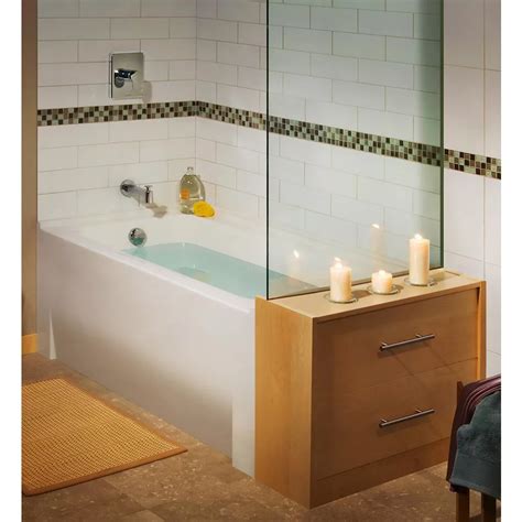 American Standard Minimalist Rectangular Alcove With Acrylic Bathtub In