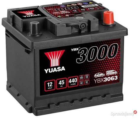 Akumulator Yuasa Standard 12V 45Ah 440A Prawy Plus Gdańsk Sprzedajemy pl