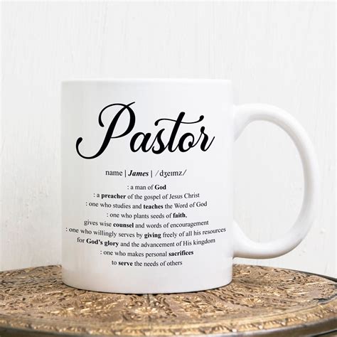 Pastor Appreciation Mug Pastor Definition Gift Minister Etsy