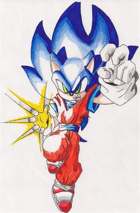 Sonic-DBZ Style Colored by Rampage625 on DeviantArt | Dragon ball art ...