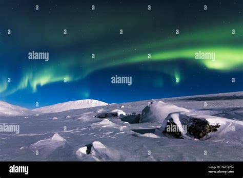 Northern lights in Finnish Lapland Stock Photo - Alamy