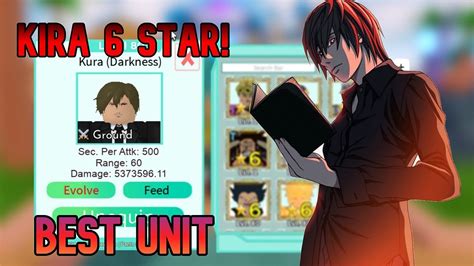 Light Yagami 6 Star Showcase 50b Dmg Per Hit All Star Tower