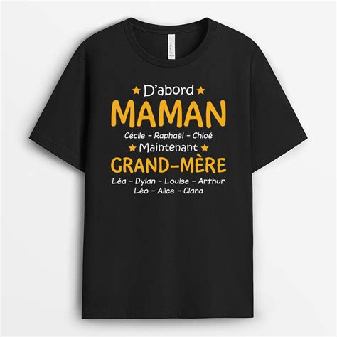 Cadeau Pour Maman Mamie Cadeau Personnalisé T Shirt Pour Femme