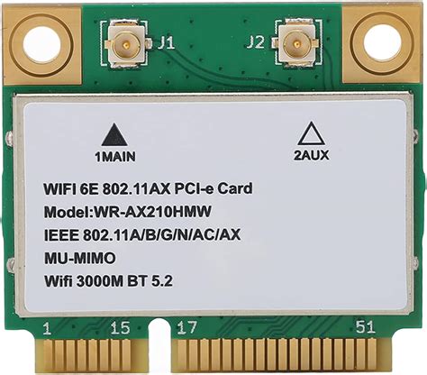 Carte WiFi AX210HMW Module sans Fil Wi Fi 6E 5374M Extensible Jusqu à