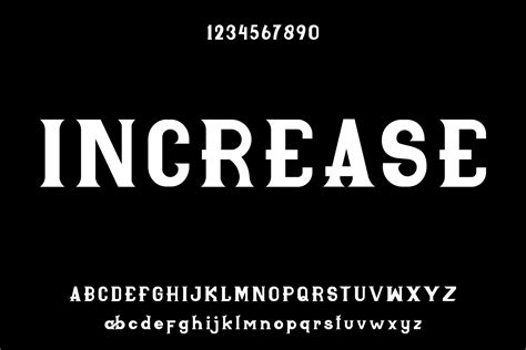 Serif Stencil Font