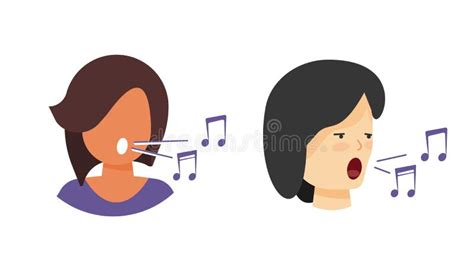 Woman Singing Song Vector, Girl Female Voice Singer Icon Illustration Graphic Clipart Cartoon ...