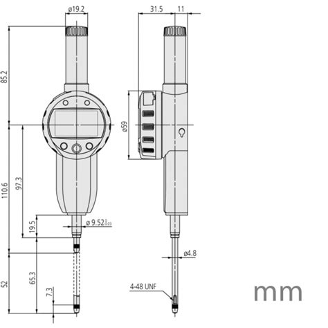 Mitutoyo 543 595b 10 Digital Indicator Calculation Id C 50 8mm 0 001mm