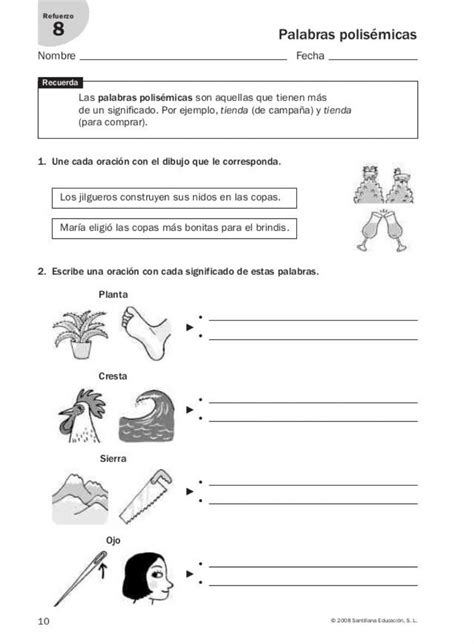 Palabras Polisemicas Worksheet For 2 De Primaria Artofit