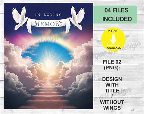 In Loving Memory PNG Stairs to Heaven Memorial Background - Etsy Australia