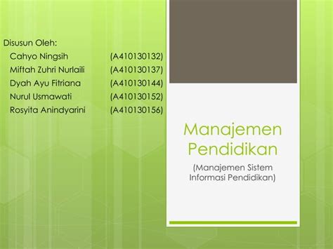 Sistem Informasi Pendidikan PPT