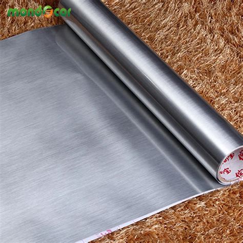 0,6 м х 3 м водостойкие Серебристые блестящие виниловые наклейки на ...