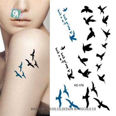 Temporary Tattoos HC1179 Women Sexy Finger Wrist Flash Fake Tattoo