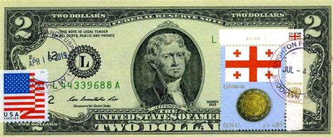 Magnet Mascot Dollars Stamp Cancel Flag From Georgia Value