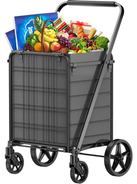 2023 Upgrade Shopping Cart For Groceries 280 Lbs Heavy Duty Large