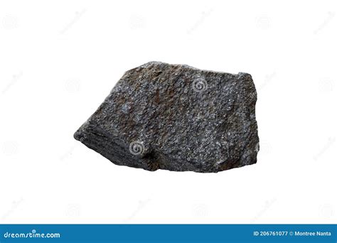 Raw Gneiss Rock Isolated On White Background Stock Image Image Of