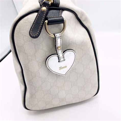 Thebagfinder Gucci Pvc Joy Heart Charm Boston Bag