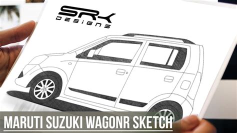 How To Draw A Car Sketch Maruti Suzuki Wagonr Step By Step Srk