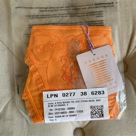 Savage X Fenty Intimates Sleepwear Savage X Fenty A Peek Behind The Lace String Bikini