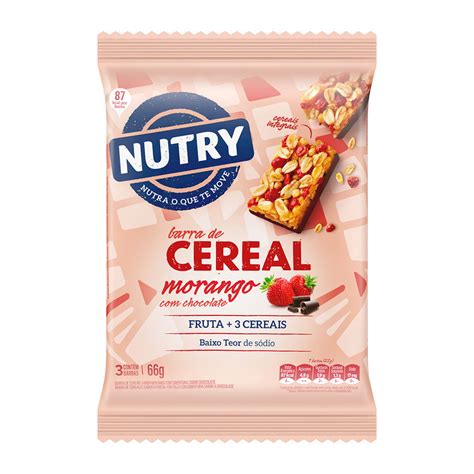 Barra De Cereal Morango Chocolate NUTRY