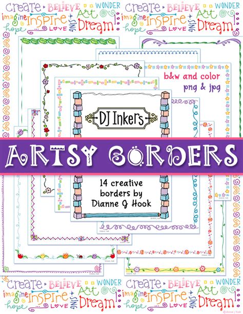 Give your projects creative style and flair with DJ Inkers' Artsy Borders