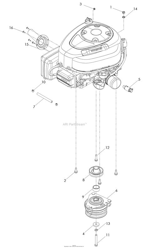 Husqvarna Z 16 CE (968999747) (2008-02) Parts Diagram for Engine Briggs ...