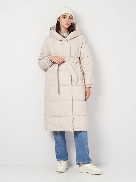 Куртка зимняя длинная женская Aixiaohua 9068 S Бежевая (ROZ6501054816 ...