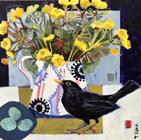 Still Life With Birds Tracey Elphick Mixed Media Artist Cirencester