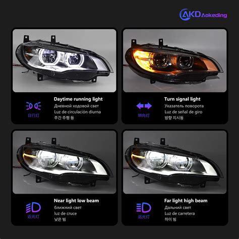 AKD Car Styling Head Lamp For BMW X6 E71 Headlights 2008 2013 E71 LED