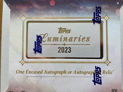 Topps Luminaries Baseball Hobby Box New Sealed Ebay