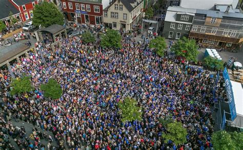 Photos Icelanders Celebrating Victory Over Austria In Reykjavik City