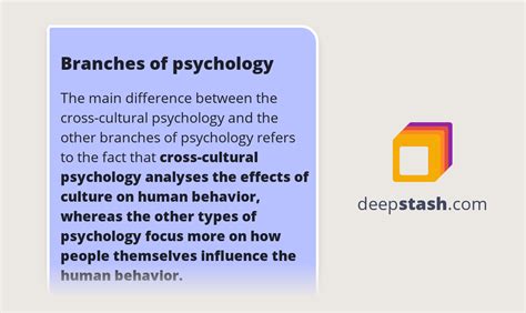 Branches of psychology - Deepstash