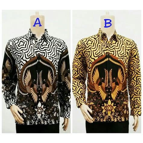 Jual Kemeja Pria Batik Big Size Xxl Atasan Hem Batik Jumbo Lengan