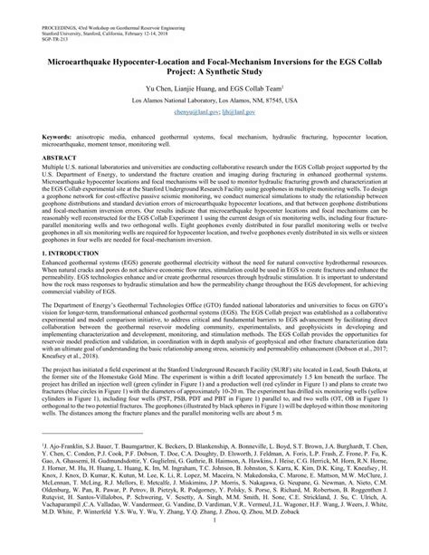 (PDF) Microearthquake Hypocenter-Location and Focal-Mechanism … · Microearthquake Hypocenter ...