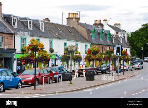 The High Street In Beaulyinverness Shirescotland Stock Photo Alamy