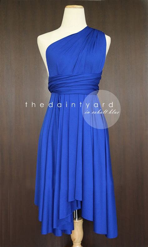 Cobalt Blue Bridesmaid Convertible Dress Infinity by thedaintyard