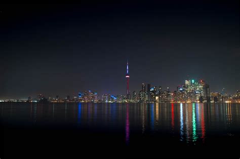 Wallpaper Landscape City Cityscape Night Reflection Skyline