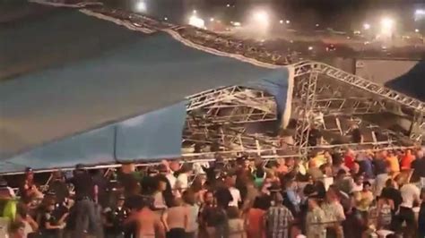 Indianapolis stage collapse compiled raw footage w/ State Fire radio ...