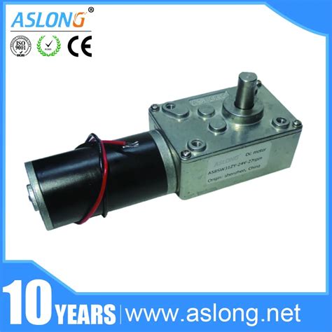 Aslong A58sw31zy 7 470rpm Dc 24v Worm Geared Motor 1 6 70kg Cm High Torque D Shaft 12v Motor