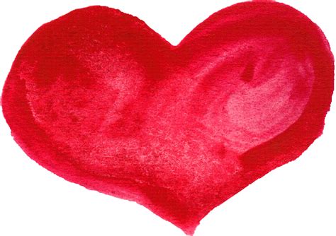 Red Watercolor Heart Png Transparent Onlygfx