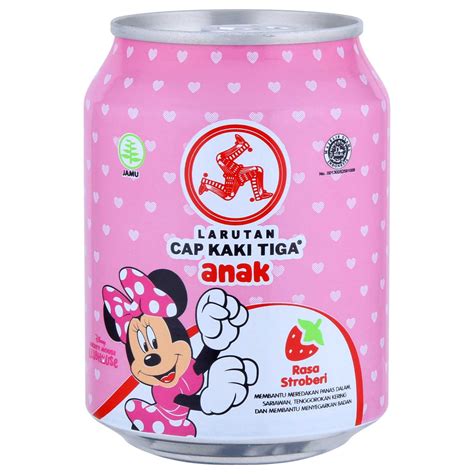 Larutan Cap Kaki Tiga Anak Strawberry 250 Ml Panas Dalam Lazada