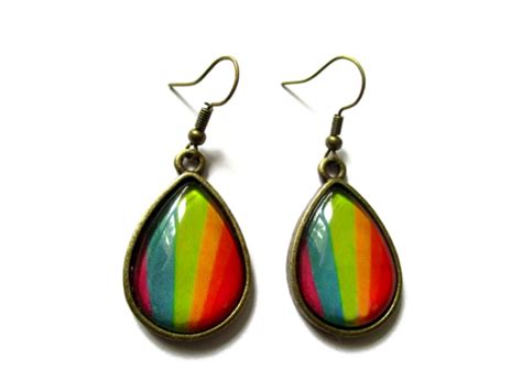 Rainbow TEARDROP EARRINGS Gay Jewelry Colorful Earring Gay Pride Earring Rainbow Jewelry Lgbt