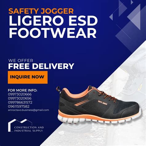 Safety Jogger Ligero Esd Orange Nano Carbon Toe Cap Slip Extreme