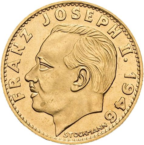 10 Franken Franz Josef II Liechtenstein Numista